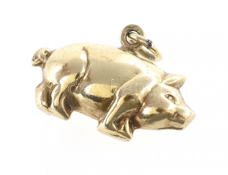 Arany (Au) 14K malac függő, jelzett, 1,5×1,3 cm, nettó: 1,1 g