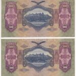 1930. 100P (2x) sorszámkövetők 'E 517 019815 - E 517 019816' T:II Hungary 1930. 100 Pengő (2x) consecutive serials 'E 517 019815 - E 517 019816' C:XF Adamo P17 - Image 2