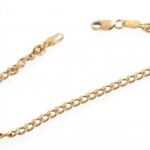 Arany (Au) 14K lapos pancer karkötő, jelzett, h: 19 cm, nettó: 1,9 g