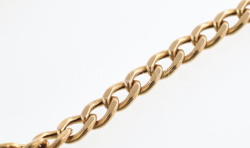 Arany (Au) 14K lapos pancer karkötő, jelzett, h: 19 cm, nettó: 1,9 g - Image 2
