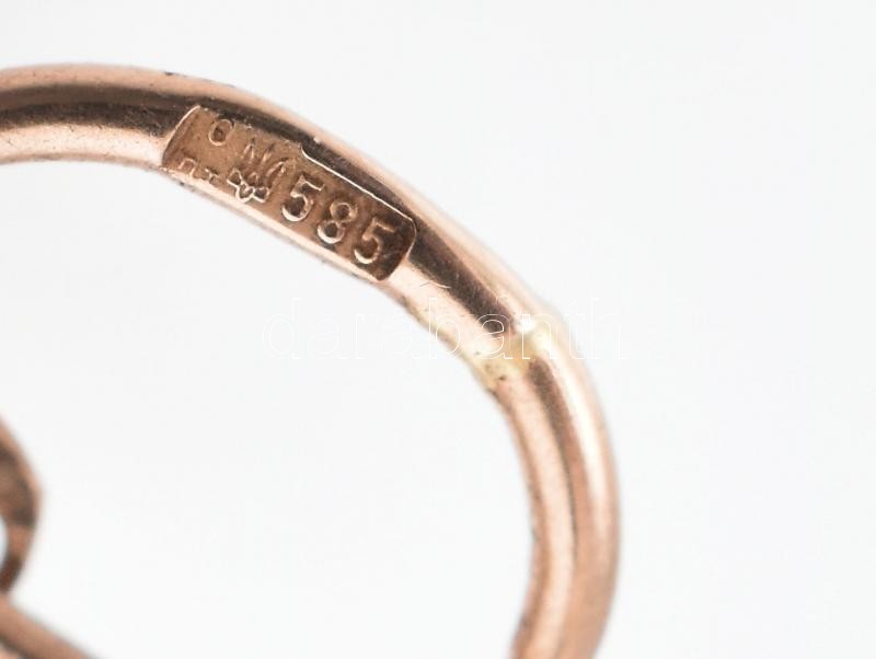 Arany (Au) 14K pravoszláv korpuszos kereszt függő, jelzett, 3,5×1,9 cm, nettó: 0,9 g - Image 2