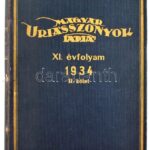 1934 Magyar Úrasszonyok Lapja XI. évf. II. kötet, egészvászon kötésben.
