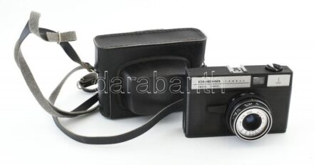 cca 1970-1980 Lomo Smena Symbol szovjet fényképezőgép, T-43 4/40 objektívvel, eredeti tokjában / Vintage USSR camera, in original case