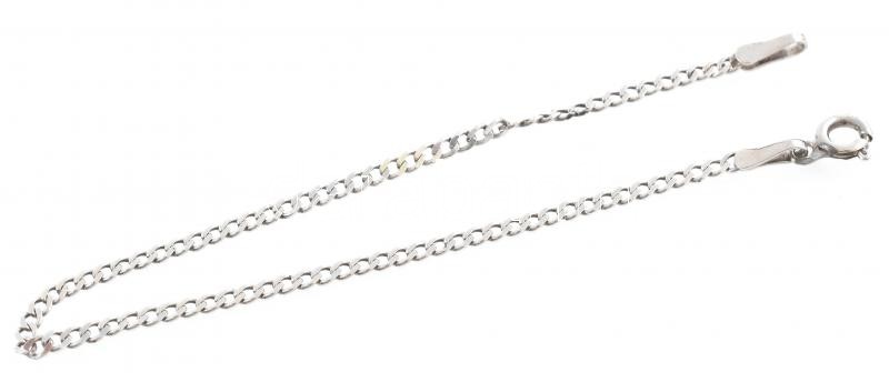 Ezüst(Ag) pancerszemes karkötő, jelzett, h: 18,5 cm, nettó: 1,8 g