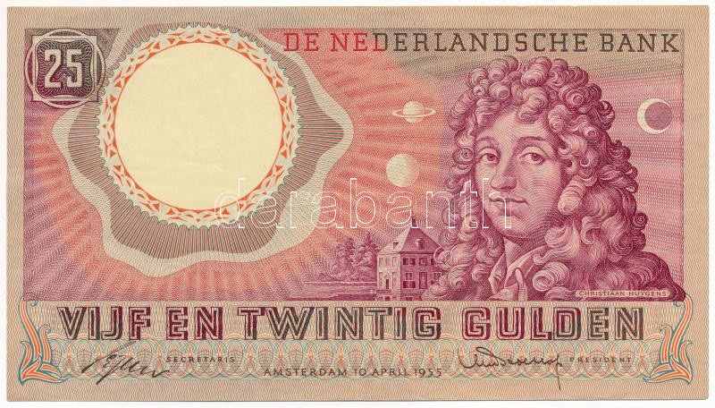 Hollandia 1955. 25G 'I UB 094640' T:III szép papír Netherlands 1955. 25 Gulden 'I UB 094640' C:F fine paper Krause P#87