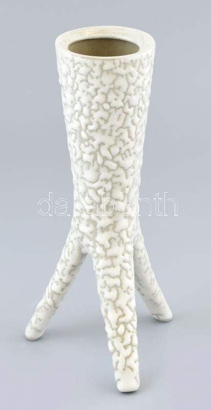 Retró porcelán gyertyatartó, jelzés nélkül, hibátlan. m: 22,5 cm
