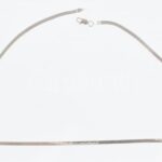 Ezüst(Ag) lapos kígyó nyaklánc, jelzett, h: 45 cm, nettó: 4,5 g