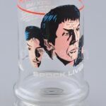 1984 'Spock Lives' Star Trek filmes üvegpohár, 'Star Trek III.: Search for Spock', Paramount Pictures Co.,jelzett, szép, gyűjtői állapotban, m: 14 cm