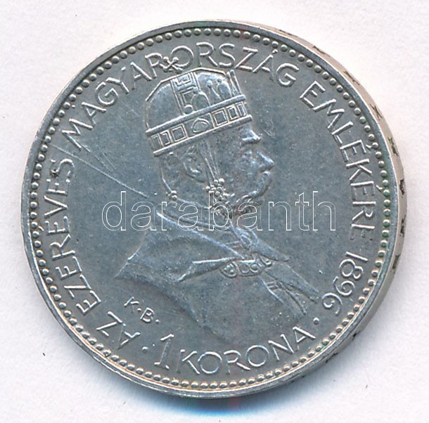 1896KB 1K Ag 'Millenium' T:1-,2 Adamo K5.2