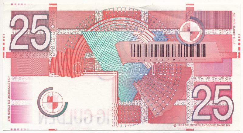 Hollandia 1989. 25G '2337179308' T:III szép papír Netherlands 1989. 25 Gulden '2337179308' C:F nice paper Krause 100 - Image 2