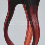 Tulipán formájú üveg pohár, kézzel készített, hibátlan, 2db, m: 21,5cm - Image 2