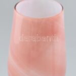 Tulipán formájú üveg pohár, kézzel készített, hibátlan, 2db, m: 21,5cm - Image 4