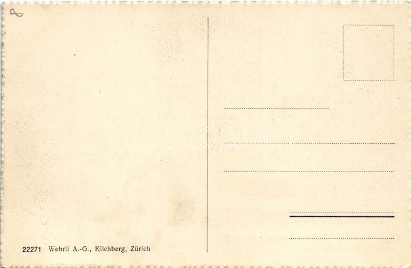 Bei Pontresina, Tayling. Wehrli A.-G. 22271. / Szánkózók lovasszánnal húzása, téli sport / Sledders being drawn by horse-sleighs, winter sport - Image 2