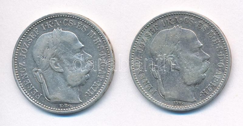 1895KB 1K Ag 'Ferenc József' (2x) T:2- Adamo K5