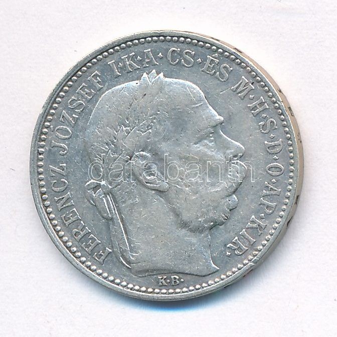 1896KB 1K Ag 'Ferenc József' kapszulában T:2- Adamo K5