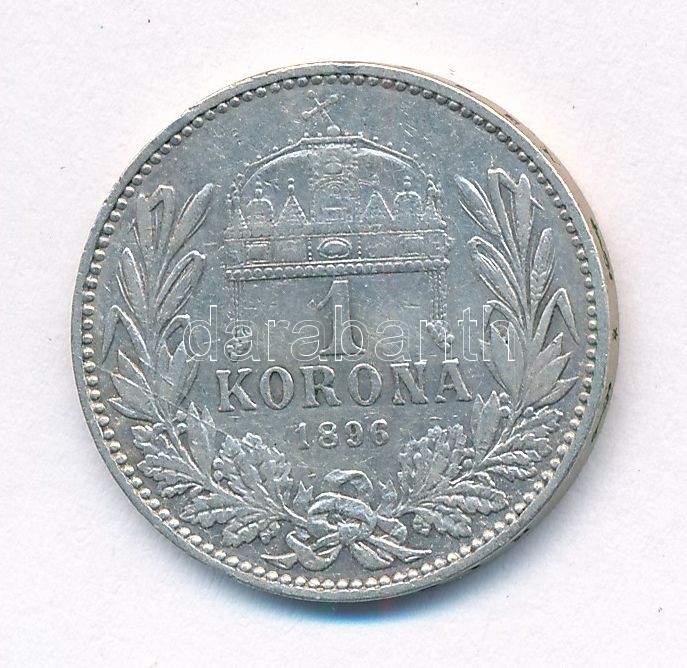 1896KB 1K Ag 'Ferenc József' kapszulában T:2- Adamo K5 - Image 2