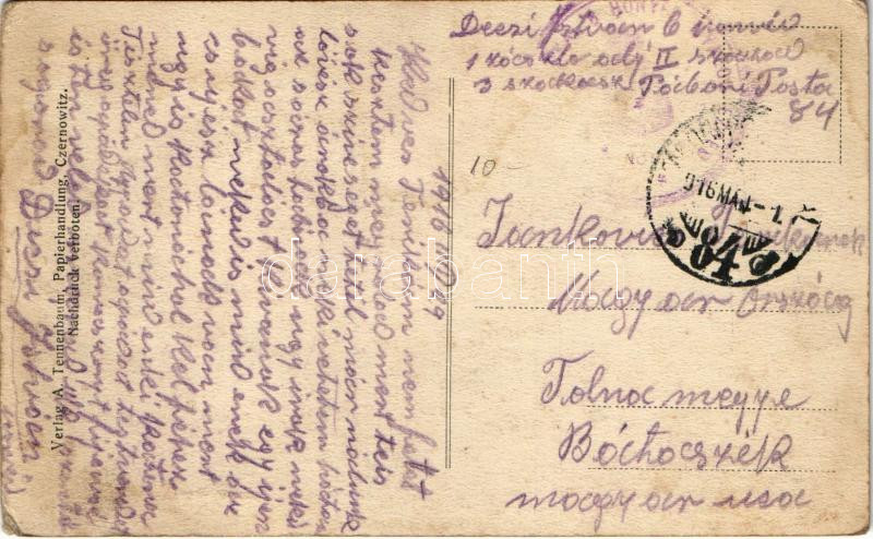 1916 Bukowinaer Bauerntypen. Verlag A. Tennenbaum, Czernowitz / Folklore from Bukovina (EK) - Image 2