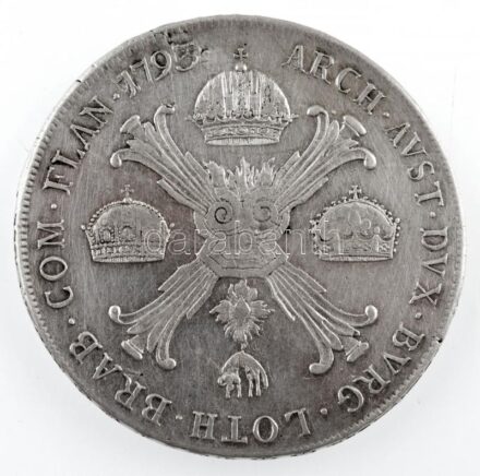 Osztrák Németalföld 1795A Tallér Ag 'II. Ferenc' (29,45g) T:2- Austrian Netherlands 1795A Thaler Ag 'Franz II' (29,45g) C:VF Krause KM#62.1