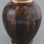Belga fajansz váza, rokokó jelenetes, kopásnyomokkal, jelzés nélkül, m: 25 cm - Image 2