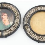 Design Maria Pia Viaro - Bassano fajansz kitámasztós képkeret, d: 17,5 cm, minimális mázhibákkal.