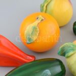 Muranoi gyümölcsök, zöldségek, 9db jelzés nélkül, vegyes méretben h: cca. 10 cm. Szép állapotban. - Image 3