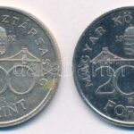 1992. 200Ft Ag 'MNB' (2x) T:1-,2 patina Adamo F13 - Image 2