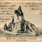 1902 Kolozsvár, Cluj; Mátyás király emlékszobra Fadrusz Jánostól / monument (fl)