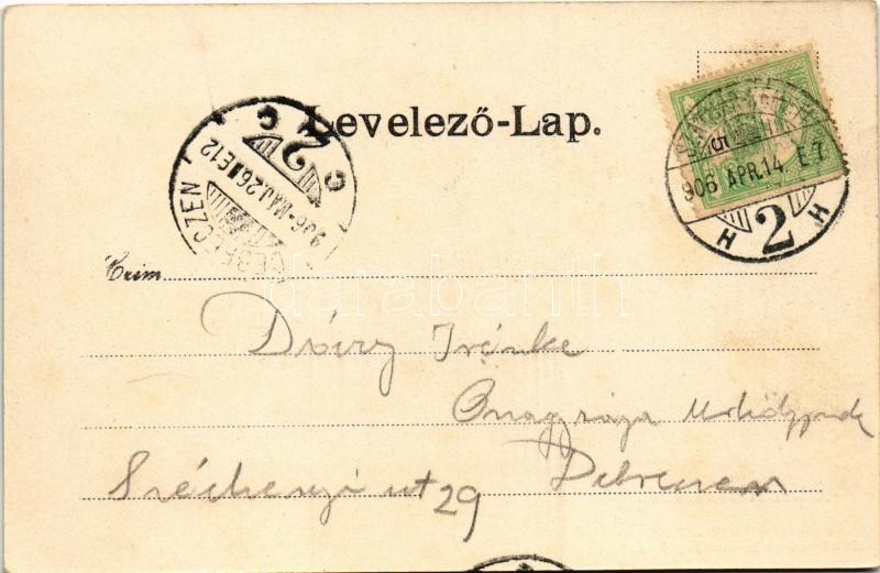 1906 Szatmárnémeti, Szatmár, Satu Mare; Protestáns felső leánynevelő intézet. Lövy M. kiadása / girl school - Image 2
