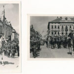 1940 Szatmárnémeti, Satu Mare; bevonulás, Horthy Miklós kormányzó fehér lovon - 2 db képeslap / entry of the Hungarian troops - 2 postcards