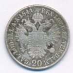 Ausztria 1841A 20kr Ag 'I. Ferdinánd' T:2,2- patina Austria 1841A 20 Kreuzer Ag 'Ferdinand I' C:XF,VF patina Krause KM#2208 - Image 2
