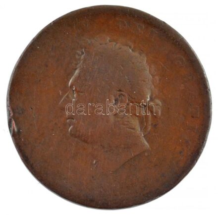 Nagy-Britannia 1825-1827. 1p Cu 'IV. György' (16,85g) T:3- ph. Great Britain 1825-1827. 1 Penny Cu 'George IV' (16,85g) C:VG edge error Krause KM#693