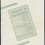 1935 Basilides Mária és Bartók Béla hangversenyének meghívója és műsora Bartók és Basilides autográf aláírásával / Autograph signed concert flyer - Image 2