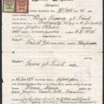 1938 Keresztelési anyakönyvi kivonat, német nyelvű, illetékbélyegekkel - Image 2