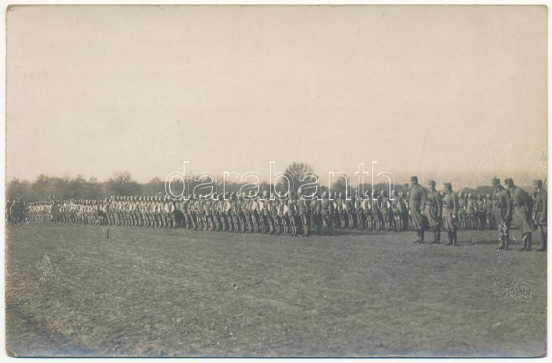 ~1918 Bucsacs, Buchach, Buczacz; A 38. rohamzászlóalj katonái egy rohamtanfolyamon / K.u.k. Sturmbaon / WWI Austro-Hungarian military, assault soldiers' group photo (EK)