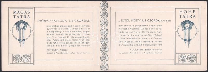 cca 1910 'Móry-Szálloda' Új-Csorbán, szecessziós ismertető prospektus - Image 2