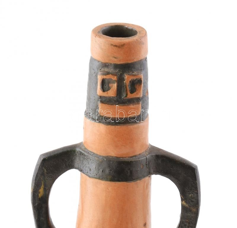 GI jelzéssel: Figurális váza, ragasztott, m: 38 cm - Image 2