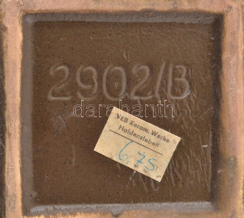VEB német retró kerámia váza, jelzett, hibátlan, m: 17 cm - Image 2