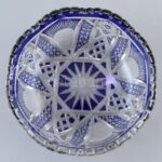 Kék kristály kínáló tál. Hibátlan. d 17 cm - Image 2