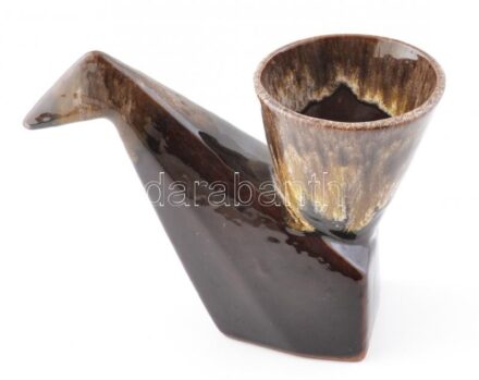 Bulgár retró figurális váza, jelzés nélkül, hibátlan, m: 15,5 cm