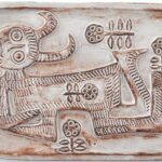 Svéd falplasztika, Faun, jelzés nélkül, hibátlan, 17x26 cm