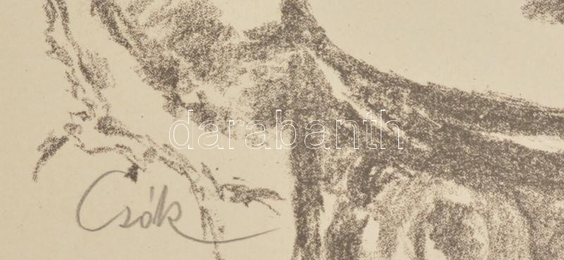 Csók István (1865-1961): Züzü. Litográfia, papír, jelezve balra lent, 22×26 cm - Image 2