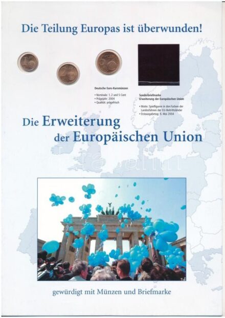 Németország 2004-2005. 1c + 2c + 5c 2xklf szett 'Deutsche Post' információs kartonon T:1 Germany 2004-2005. 1 Cent + 2 Cent + 5 Cent 2xdiff set on 'Deutsche Post' information cardboard C:UNC