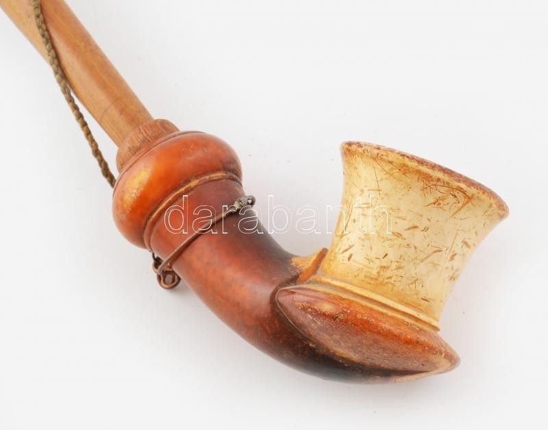 Tajték pipa, korának megfelelő, h: 46 cm - Image 2