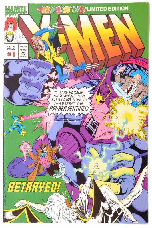 1993 X-Men #1 Toys 'R' Us Limited edition, Marvel képregény, jó állapotban.