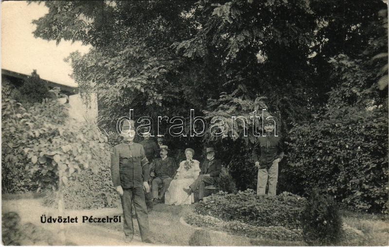 Pécel, vasutasok. M.T. és F.V. Koch és Pór kiadása (EK)