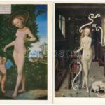 12 db MODERN erotikus művész motívum képeslap / 12 modern erotic art motive postcards