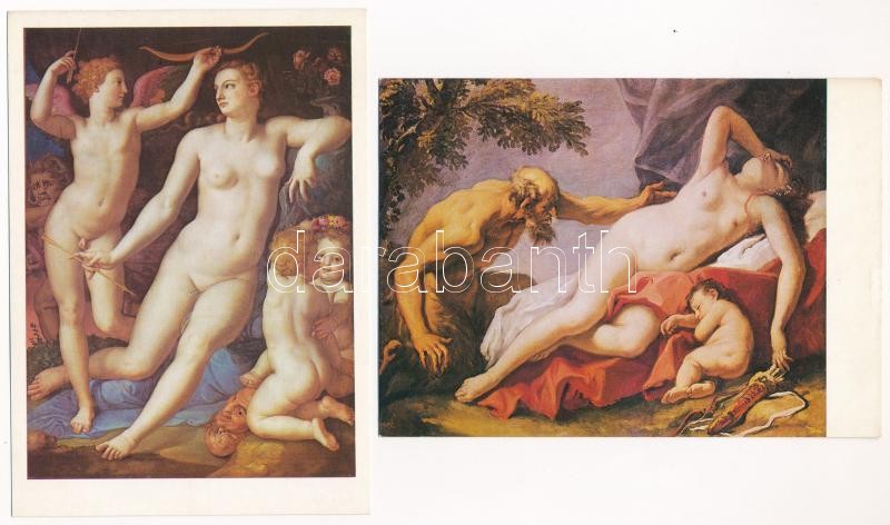 12 db MODERN erotikus művész motívum képeslap / 12 modern erotic art motive postcards - Image 2