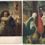 4 db RÉGI Stengel művész képeslap vegyes minőségben / 4 pre-1945 Stengel art postcards in mixed quality - Image 2