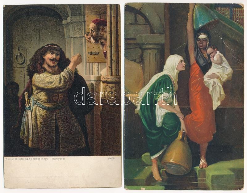 4 db RÉGI Stengel művész képeslap vegyes minőségben / 4 pre-1945 Stengel art postcards in mixed quality - Image 2
