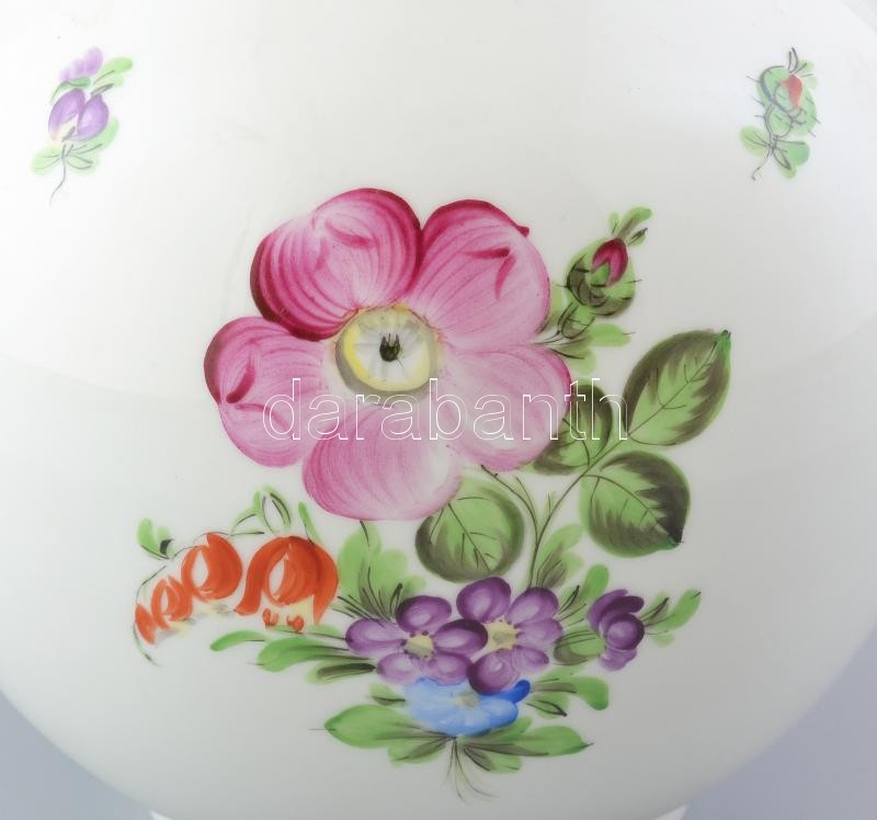Óherendi díszváza, kézzel festett porcelán, jelzett, hibátlan, m: 19 cm, d: 17 cm - Image 2
